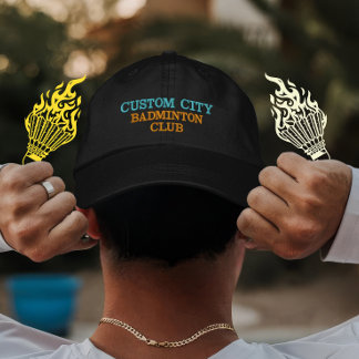 Casquette Brodée Cadeau personnalisé du club Badminton pour les fan