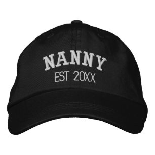 Casquette Brodée Cadeau Personnalisé pour Mamie Nounou Texte Person