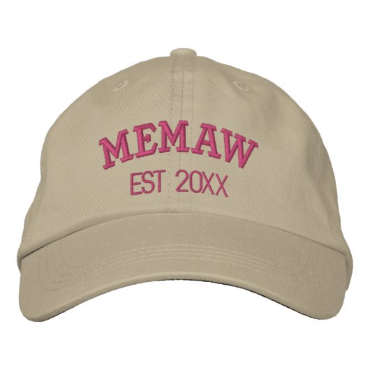 Casquette Brodée Cadeau Personnalisé pour Mémé avec Texte Personnal (Devant)