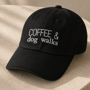 Casquette brodée Café et promenades de chien