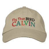 Casquette Brodée CALVIN - OISEAU - Course hippique par SRF (Devant)