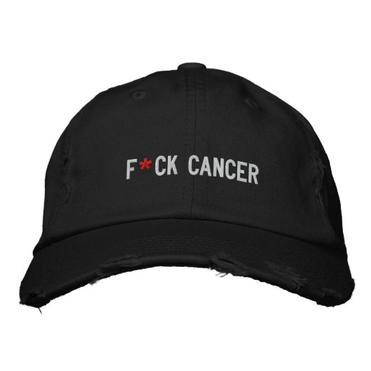 CASQUETTE BRODÉE CANCER DE F*CK (Devant)