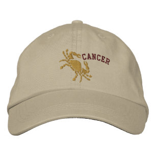 Casquette Brodée Cancer Symbole zodiaque Broderie 21 juin - 22 juil