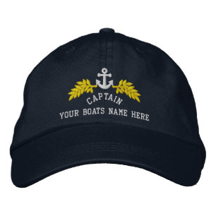 Casquette Brodée Capitaine ancre de bateau personnalisée