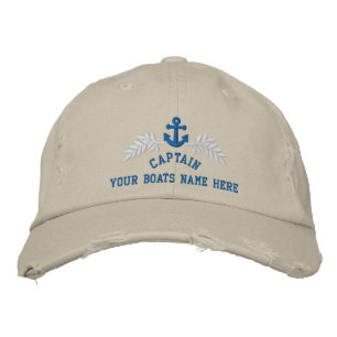 Casquette Brodée Capitaine ancre de bateau personnalisée