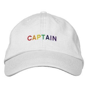 Casquette Brodée Capitaine aux couleurs arc-en-ciel