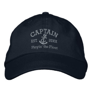 Casquette Brodée Capitaine Avec Ancre Personnalisée Brodée
