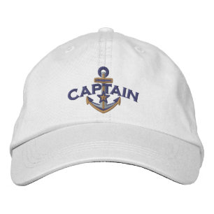 Casquette Brodée Capitaine Broderie d'étoile nautique d'ancre