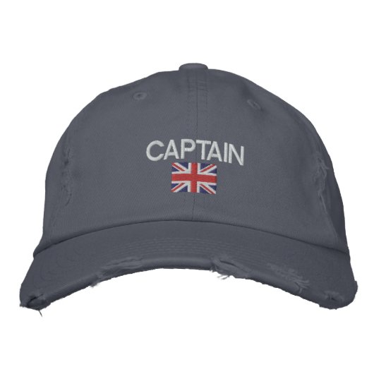 Casquette Brodée Capitaine - Capitaine Logo Union Jack (Devant)