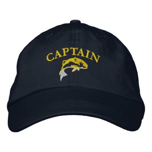 Casquette Brodée Capitaine de bateau de pêche (Devant)