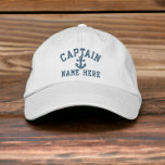 Casquette Brodée Capitaine - personnalisable<br><div class="desc">Capitaine brodé personnalisable casquette .. idéal pour les marins .. personnaliser ce capitaine et ancre casquette avec votre propre texte personnalisé pour GRATUIT .. de Ricaso</div>