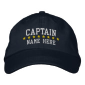 Casquette Brodée Capitaine - personnalisable (Devant)