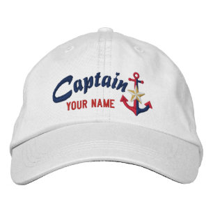 Casquette Brodée Capitaine Personnalisée Ancre nautique Votre nom
