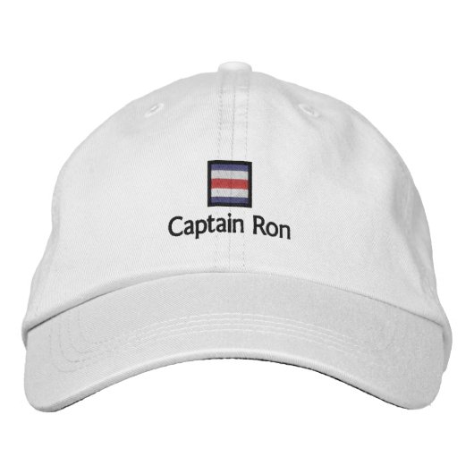 Casquette Brodée Capitaine Ron (Devant)