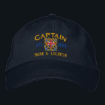 Casquette Brodée Capitaine Union Jack personnalisée Nautique<br><div class="desc">Un style nautique classique à ancres croisées avec un drapeau britannique appliqué,  un casquette personnalisé brodé pour un capitaine d'occasions spéciales. Utilisez le lien "Message" pour nous contacter avec vos demandes de design spécial ou pour obtenir de l'aide pour répondre à vos besoins de personnalisation.</div>