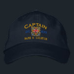 Casquette Brodée Capitaine Union Jack personnalisée Nautique<br><div class="desc">Un style nautique classique à ancres croisées avec un drapeau britannique appliqué,  un casquette personnalisé brodé pour un capitaine d'occasions spéciales. Utilisez le lien "Message" pour nous contacter avec vos demandes de design spécial ou pour obtenir de l'aide pour répondre à vos besoins de personnalisation.</div>