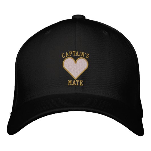 Casquette Brodée CAPITAINE'S MATE Heart Design (Devant)