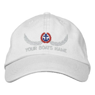 Casquette Brodée Capitaines nommés personnalisés de navigation de