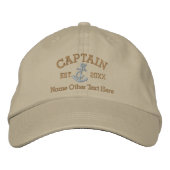 Casquette Brodée Captain With Anchor Personalized (Devant)