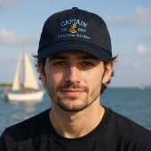 Casquette Brodée Captain With Anchor Personalized