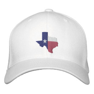 Casquette Brodée Carte du drapeau du Texas