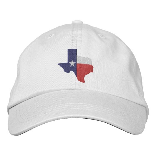 Casquette Brodée Carte du drapeau du Texas (Devant)