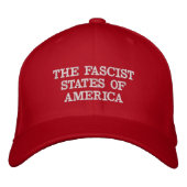 Casquette Brodée "Casquette d'atout" rouge fasciste des Etats-Unis (Devant)