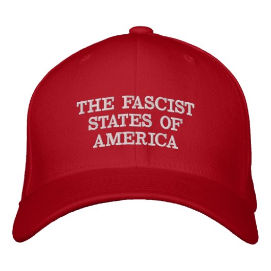 Casquette Brodée "Casquette d'atout" rouge fasciste des Etats-Unis (Devant)