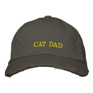 Casquette Brodée Cat Dad Love Simple Style Hat Funny Cat Lover Gift