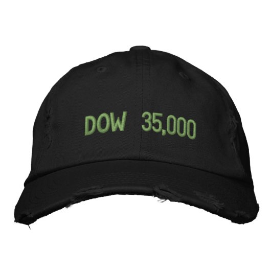 Casquette Brodée Célébration du marché Stock Dow 35000 (Devant)