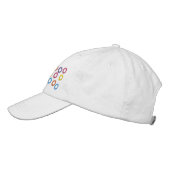 Casquette Brodée Cercles colorés Pois (Gauche)