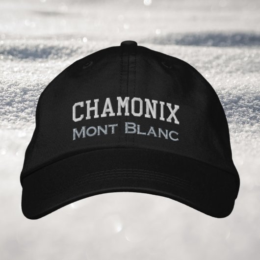 Casquette Brodée Chamonix France Mont Blanc vacances hiver