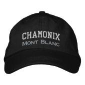 Casquette Brodée Chamonix France Mont Blanc vacances hiver (Devant)