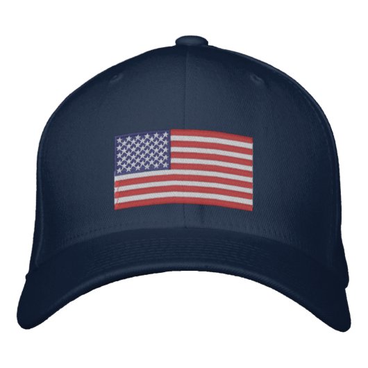Casquette Brodée Chapeau brodé Drapeau Américain (Devant)