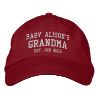 Chapeau brodé personnalisé pour la grand-mère de b