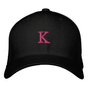 Casquette Brodée Chapeau classique ajusté K monogramme noir élégant