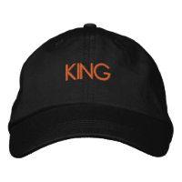 Chapeau élégant avec nom de texte KING - Visor élé