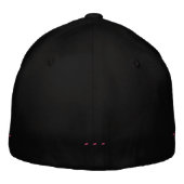 Casquette Brodée Chapeau noir imprimé avec un texte romantique d'am (Dos)
