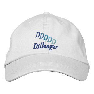 Casquette Brodée Chapeau - Nom et monogramme décalé