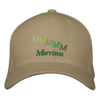 Chapeau - Nom et monogramme décalé (Verts)