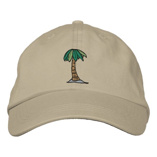 Casquette Brodée Chapeau Palmier (Devant)