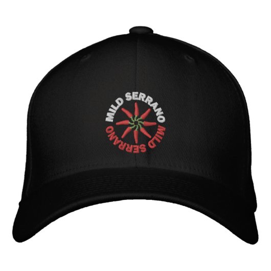 Casquette Brodée Chapeau Serrano Black Mild (Devant)