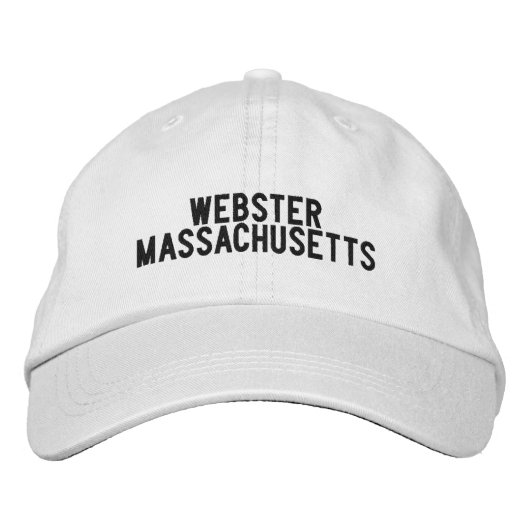 Casquette Brodée Chapeau Webster Massachusetts (Devant)