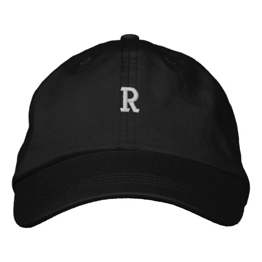 Casquette Brodée Chapeaux brodés avec logo initial "R" monogramme (Devant)