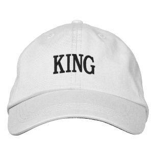 Casquette Brodée Chapeaux brodés avec texte de nom de roi imprimé d