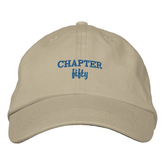 Casquette Brodée CHAPTER fifty in Khaki  (Devant)