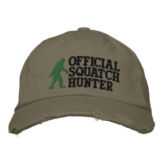 Casquette Brodée Chasseur officiel de squatters * version grand log (Devant)
