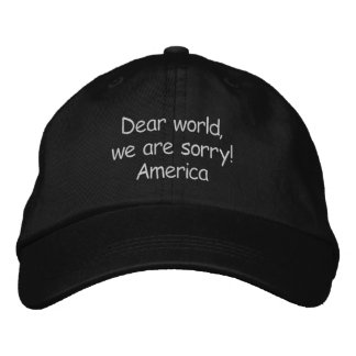 Casquette Brodée Cher Monde, excuses.