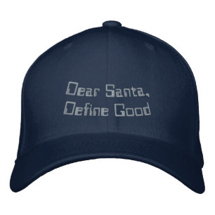 Casquette Brodée Cher Père Noël, Définir Bonne Face Avant - Surpris