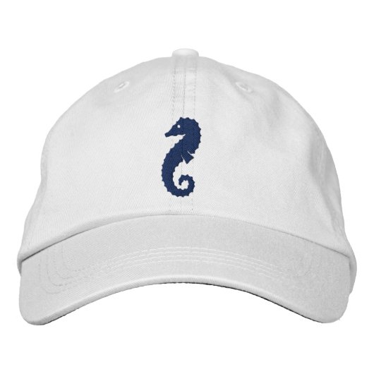 Casquette Brodée Cheval de mer géant (Devant)